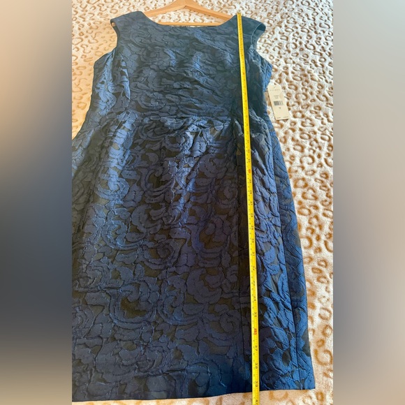 NWT Lauren Ralph Lauren Midnight Blue and black Floral Dress Women’s Size: 14 - Picture 5 of 9